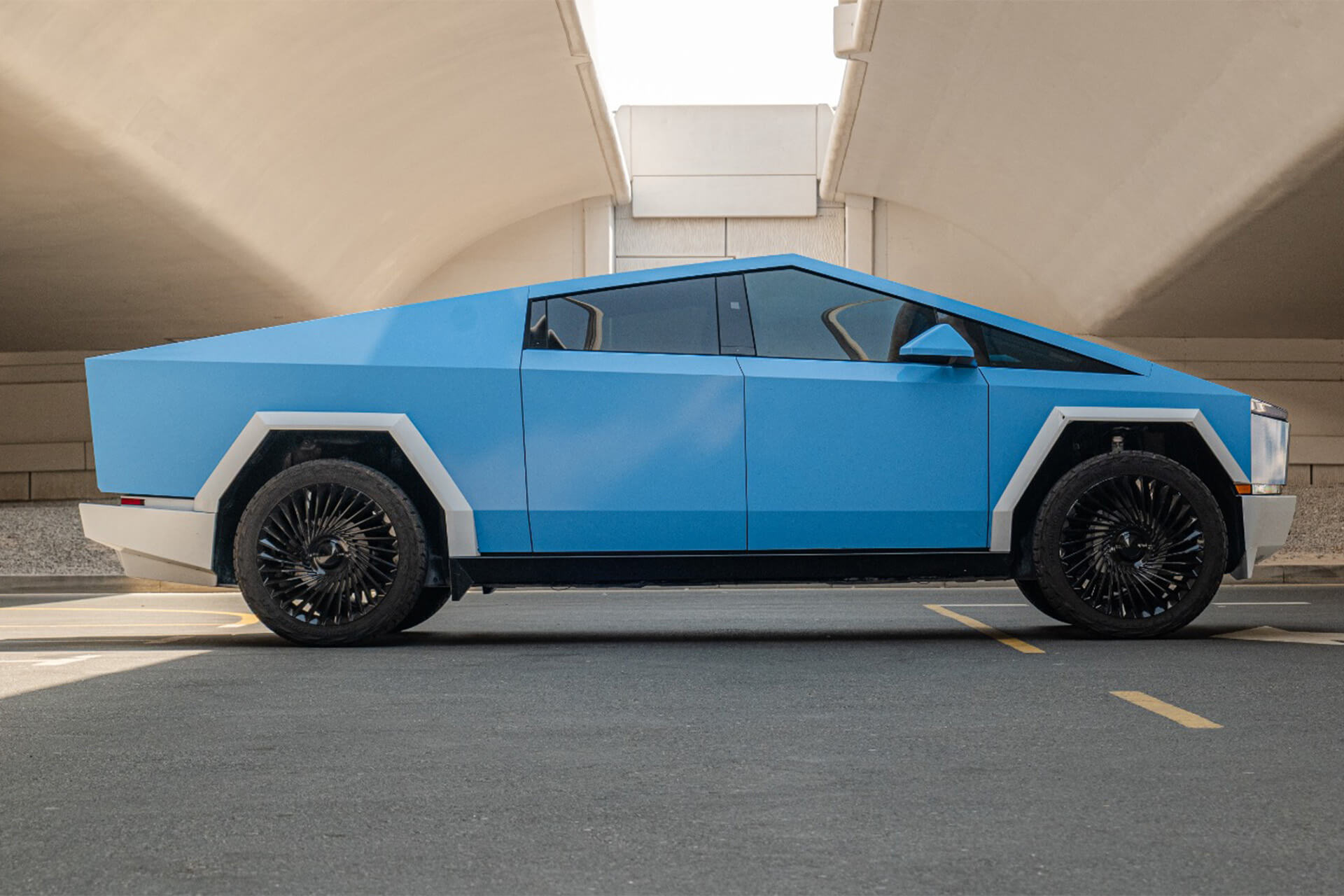 Tesla Cybertruck Beast Matte Sky Blue